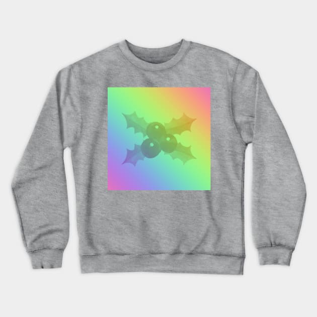 Rainbow Holly Berries Crewneck Sweatshirt by Steph Elle